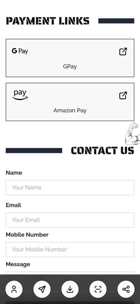 Gym & Fitness Coach demo profile on InnoTechAI (payment links)