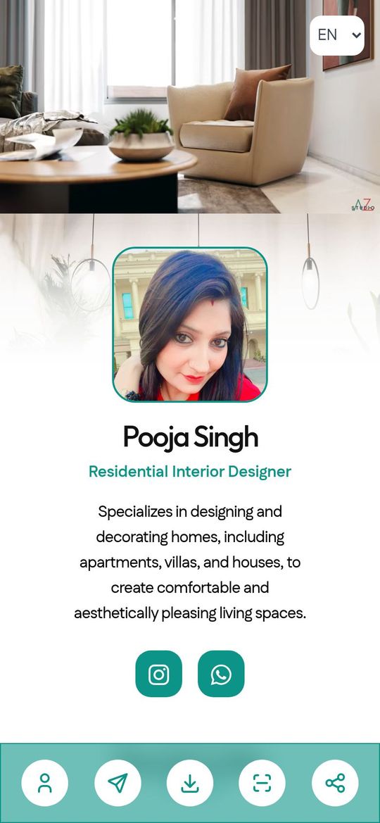 Interior Designer demo profile