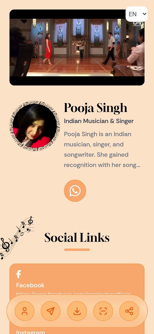 Musician & Singer demo profile