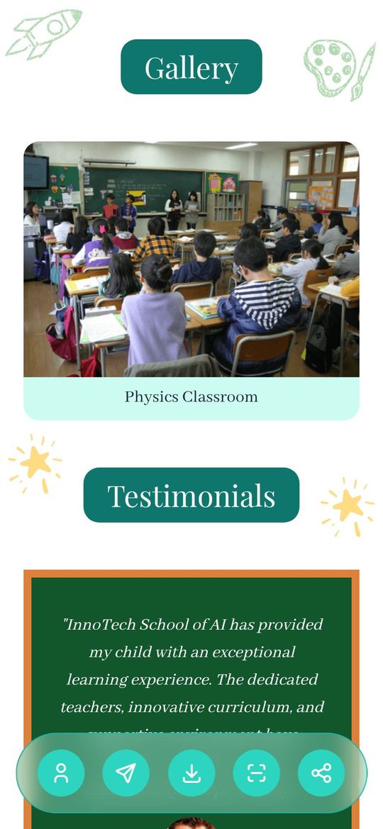 School demo profile on InnoTechAI (gallery)