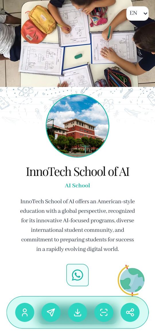 School demo profile on InnoTechAI